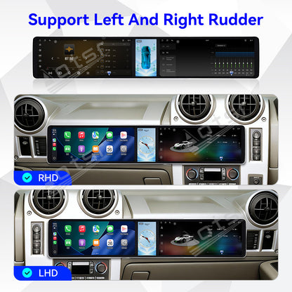 Aotsr Dual 12.3 inch Car Radio For Hummer H2 2002-2007 with 7870 Octa Core Chip Ultra HD 2400*900 Touch Screen Wireless CarPlay Bluetooth 5.0 GPS Navigation