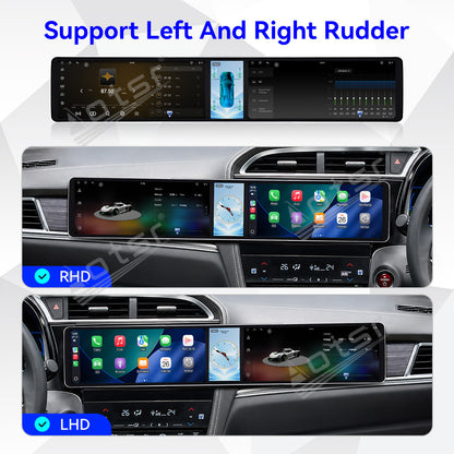 Aotsr Dual 12.3 inch Car Radio for Honda Shuttle 2015-2020 with 7870 Octa Core Chip, Ultra HD 2400*900 Touch Screen, Wireless CarPlay, Bluetooth 5.0, GPS Navigation, 4G Network, OEM Upgrade Multimedia System