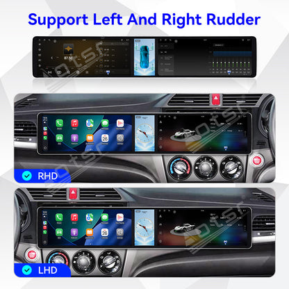 Aotsr Dual 12.3 inch Car Radio for Honda CRIDER 2013-2016 with 7870 Octa Core Chip, Ultra HD 2400*900 Touch Screen, Wireless CarPlay, Bluetooth 5.0, GPS Navigation, 4G Network, OEM Upgrade Multimedia System