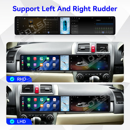 Aotsr Dual 12.3 inch Car Radio for Honda CR-V 2007-2011 with 7870 Octa Core Chip, Ultra HD 2400*900 Touch Screen, Wireless CarPlay, Bluetooth 5.0, GPS Navigation, 4G Network, OEM Upgrade Multimedia System