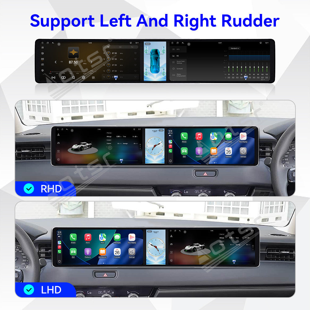 Aotsr Dual 12.3 inch Car Radio for Honda XR-V 2023-2026 with 7870 Octa Core Chip, Ultra HD 2400*900 Touch Screen, Wireless CarPlay, Bluetooth 5.0, GPS Navigation, 4G Network, OEM Upgrade Multimedia System