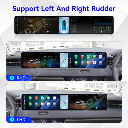 Aotsr Dual 12.3 inch Car Radio for Honda XR-V 2023-2026 with 7870 Octa Core Chip, Ultra HD 2400*900 Touch Screen, Wireless CarPlay, Bluetooth 5.0, GPS Navigation, 4G Network, OEM Upgrade Multimedia System