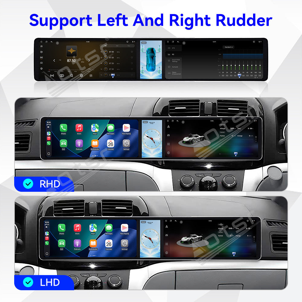 Aotsr Dual 12.3 inch Car Radio For Gonow Starry 2012-2015 with 7870 Octa Core Chip Ultra HD 2400*900 Touch Screen Wireless CarPlay Bluetooth 5.0 GPS Navigation
