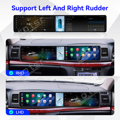Aotsr Dual 12.3 inch Car Radio for Toyota Mark2 2000-2004 with 7870 Octa Core Chip Ultra HD 2400*900 Touch Screen Wireless CarPlay Bluetooth 5.0 GPS Navigation
