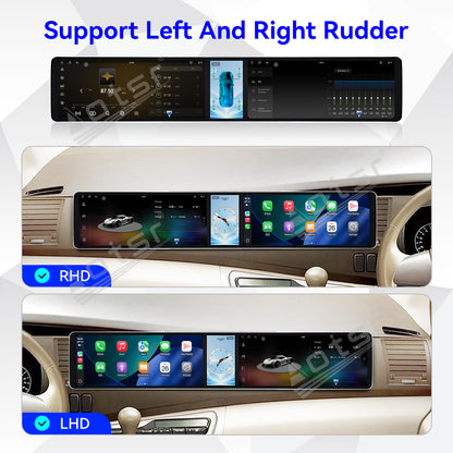Aotsr Dual 12.3 inch Car Radio for Toyota ISIS 2004-2017 with 7870 Octa Core Chip Ultra HD 2400*900 Touch Screen Wireless CarPlay Bluetooth 5.0 GPS Navigation