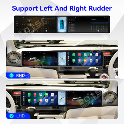 Aotsr Dual 12.3 inch Car Radio for Honda N-WGN 2013-2019 with 7870 Octa Core Chip, Ultra HD 2400*900 Touch Screen, Wireless CarPlay, Bluetooth 5.0, GPS Navigation, 4G Network, OEM Upgrade Multimedia System