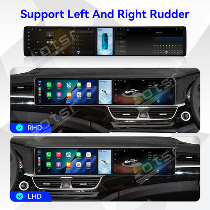 Aotsr Dual 12.3 inch Car Radio For Geely Borui 2015-2016 with 7870 Octa Core Chip Ultra HD 2400*900 Touch Screen Wireless CarPlay Bluetooth 5.0 GPS Navigation