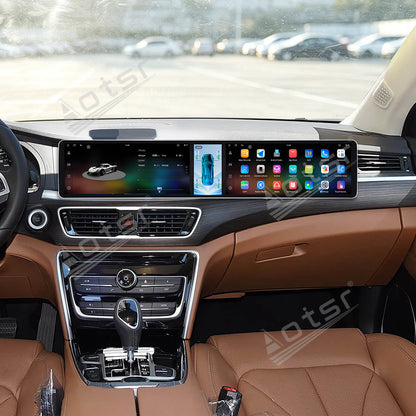 Aotsr Dual 12.3 inch Car Radio For Geely Borui 2017-2018 with 7870 Octa Core Chip Ultra HD 2400*900 Touch Screen Wireless CarPlay Bluetooth 5.0 GPS Navigation