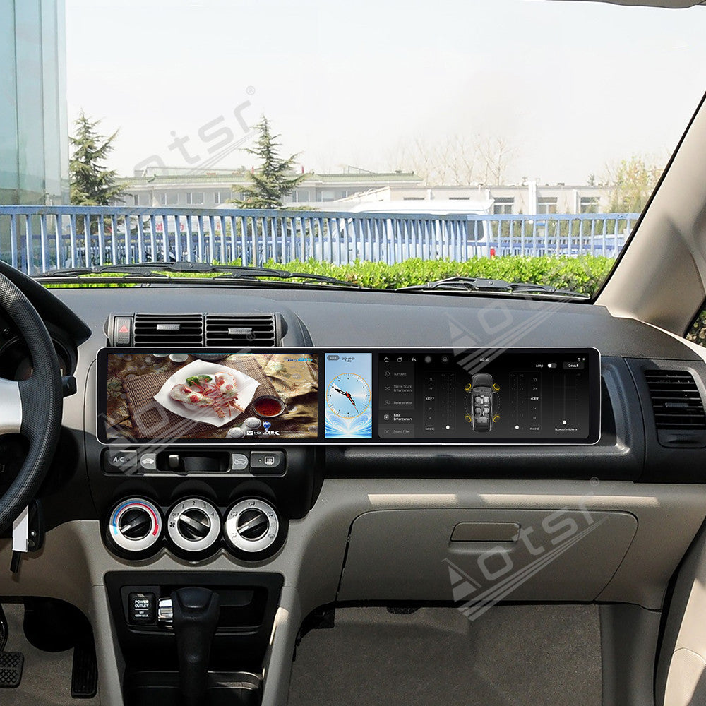 Aotsr Dual 12.3 inch Car Radio for Honda Fit/City/EVERUS S1 2002-2015 with 7870 Octa Core Chip, Ultra HD 2400*900 Touch Screen, Wireless CarPlay, Bluetooth 5.0, GPS Navigation, 4G Network, OEM Upgrade Multimedia System