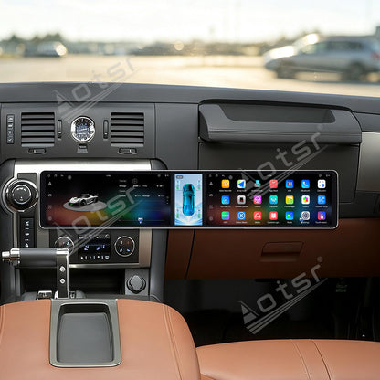 Aotsr Dual 12.3 inch Car Radio For Hummer H2 2005-2012 with 7870 Octa Core Chip Ultra HD 2400*900 Touch Screen Wireless CarPlay Bluetooth 5.0 GPS Navigation