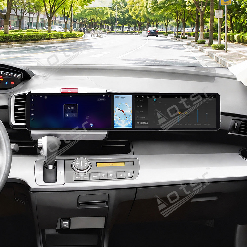 Aotsr Dual 12.3 inch Car Radio for Honda Freed 2008-2013 with 7870 Octa Core Chip, Ultra HD 2400*900 Touch Screen, Wireless CarPlay, Bluetooth 5.0, GPS Navigation, 4G Network, OEM Upgrade Multimedia System