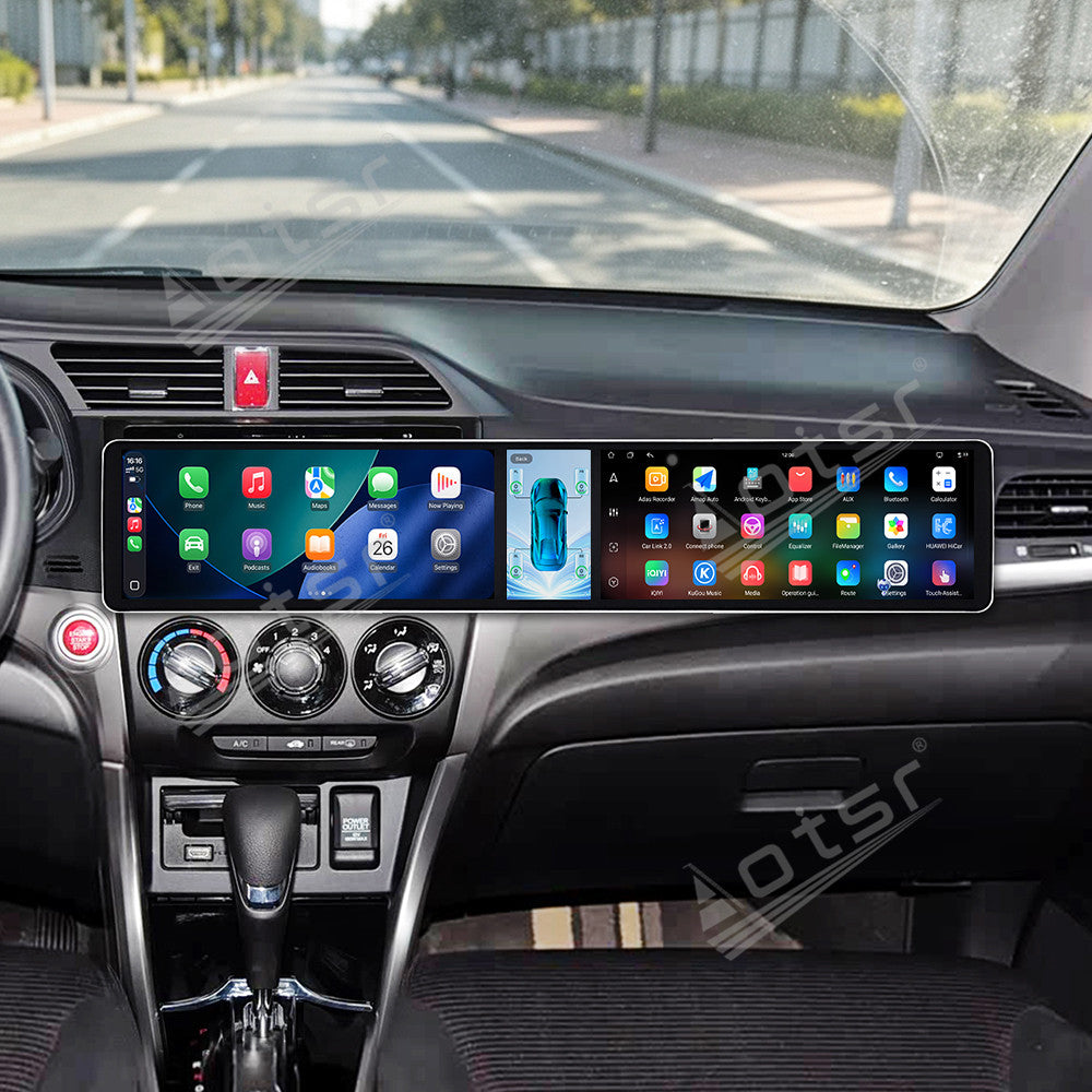 Aotsr Dual 12.3 inch Car Radio for Honda CRIDER 2013-2016 with 7870 Octa Core Chip, Ultra HD 2400*900 Touch Screen, Wireless CarPlay, Bluetooth 5.0, GPS Navigation, 4G Network, OEM Upgrade Multimedia System