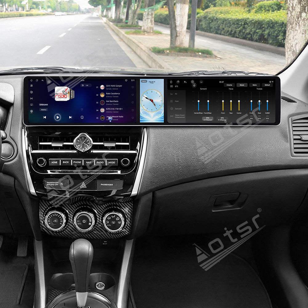 Aotsr Dual 12.3 inch Car Radio for Peugeot 4008 2013-2020 with 7870 Octa Core Chip Ultra HD 2400*900 Touch Screen Wireless CarPlay Bluetooth 5.0 GPS Navigation 4G Network OEM Upgrade Multimedia System