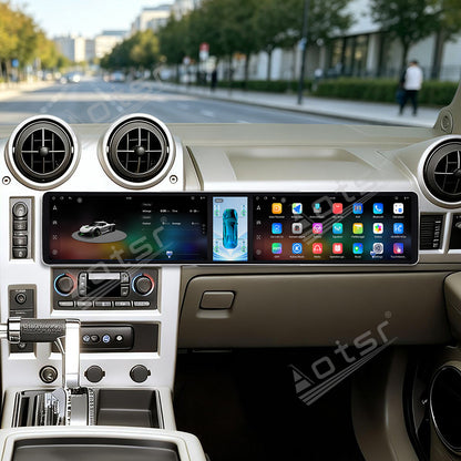 Aotsr Dual 12.3 inch Car Radio For Hummer H2 2002-2007 with 7870 Octa Core Chip Ultra HD 2400*900 Touch Screen Wireless CarPlay Bluetooth 5.0 GPS Navigation