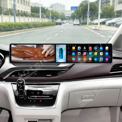 Aotsr Dual 12.3 inch Car Radio for Buick GL8 2020-2022 with 7870 Octa Core Chip Ultra HD 2400*900 Touch Screen Wireless CarPlay Bluetooth 5.0 GPS Navigation 4G Network OEM Upgrade Multimedia System