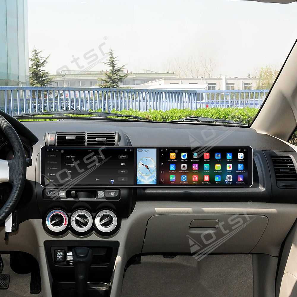 Aotsr Dual 12.3 inch Car Radio for Honda Fit/City/EVERUS S1 2002-2015 with 7870 Octa Core Chip, Ultra HD 2400*900 Touch Screen, Wireless CarPlay, Bluetooth 5.0, GPS Navigation, 4G Network, OEM Upgrade Multimedia System