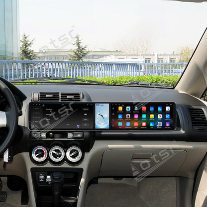 Aotsr Dual 12.3 inch Car Radio for Honda Fit/City/EVERUS S1 2002-2015 with 7870 Octa Core Chip, Ultra HD 2400*900 Touch Screen, Wireless CarPlay, Bluetooth 5.0, GPS Navigation, 4G Network, OEM Upgrade Multimedia System