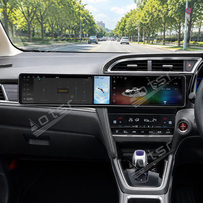 Aotsr Dual 12.3 inch Car Radio for Honda Shuttle 2015-2020 with 7870 Octa Core Chip, Ultra HD 2400*900 Touch Screen, Wireless CarPlay, Bluetooth 5.0, GPS Navigation, 4G Network, OEM Upgrade Multimedia System