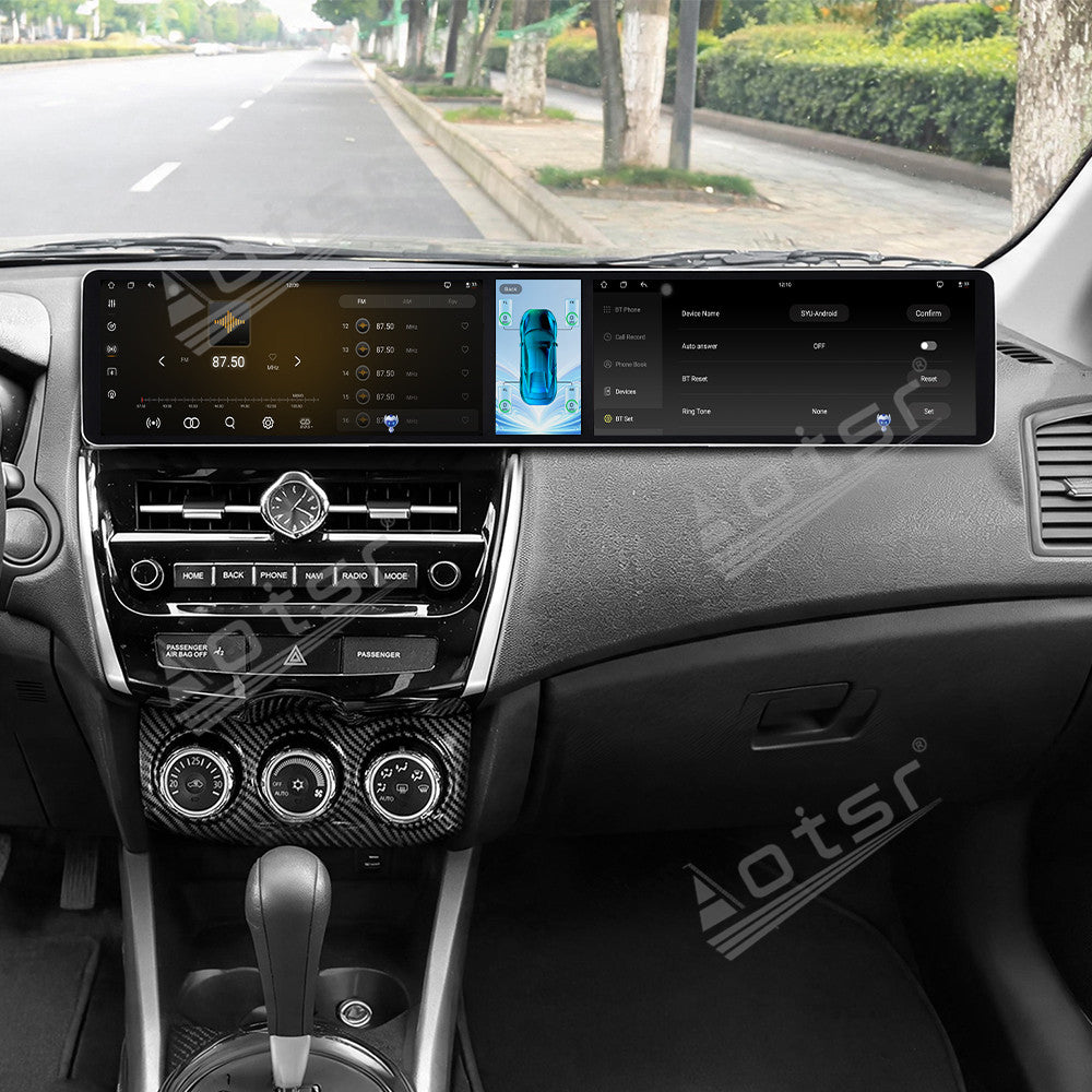 Aotsr Dual 12.3 inch Car Radio for Peugeot 4008 2013-2020 with 7870 Octa Core Chip Ultra HD 2400*900 Touch Screen Wireless CarPlay Bluetooth 5.0 GPS Navigation 4G Network OEM Upgrade Multimedia System
