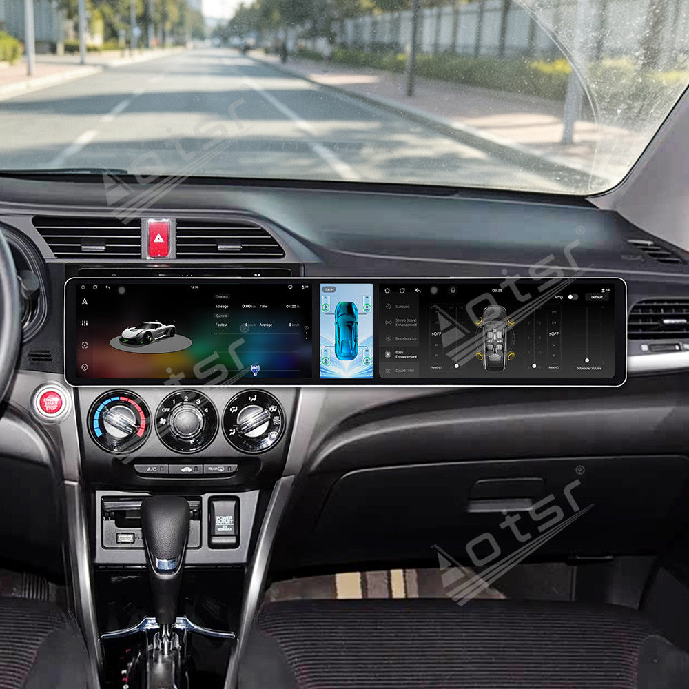 Aotsr Dual 12.3 inch Car Radio for Honda CRIDER 2013-2016 with 7870 Octa Core Chip, Ultra HD 2400*900 Touch Screen, Wireless CarPlay, Bluetooth 5.0, GPS Navigation, 4G Network, OEM Upgrade Multimedia System