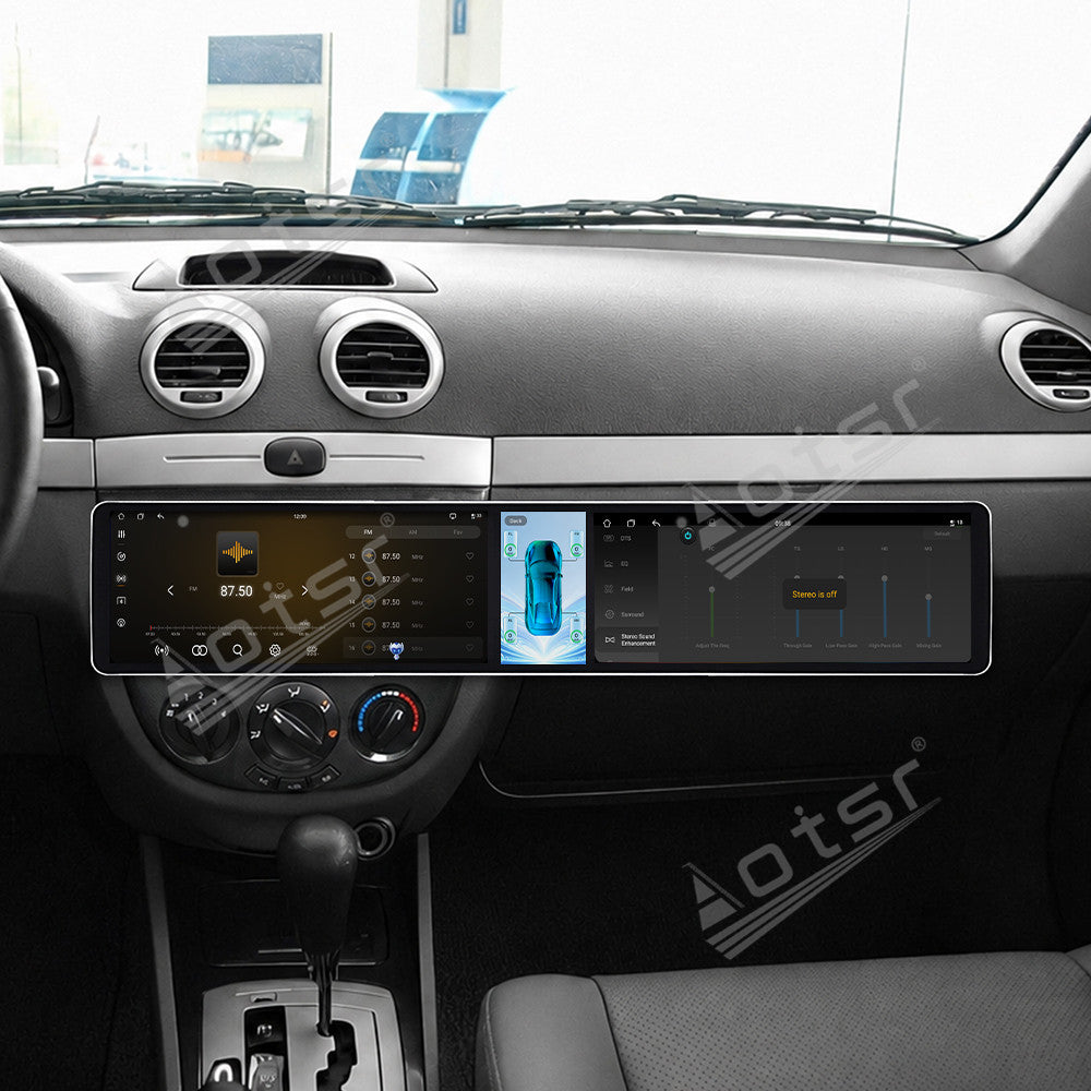 Aotsr Dual 12.3 inch Car Radio for Buick Excelle HRV 2004-2008 with 7870 Octa Core Chip Ultra HD 2400*900 Touch Screen Wireless CarPlay Bluetooth 5.0 GPS Navigation 4G Network OEM Upgrade Multimedia System