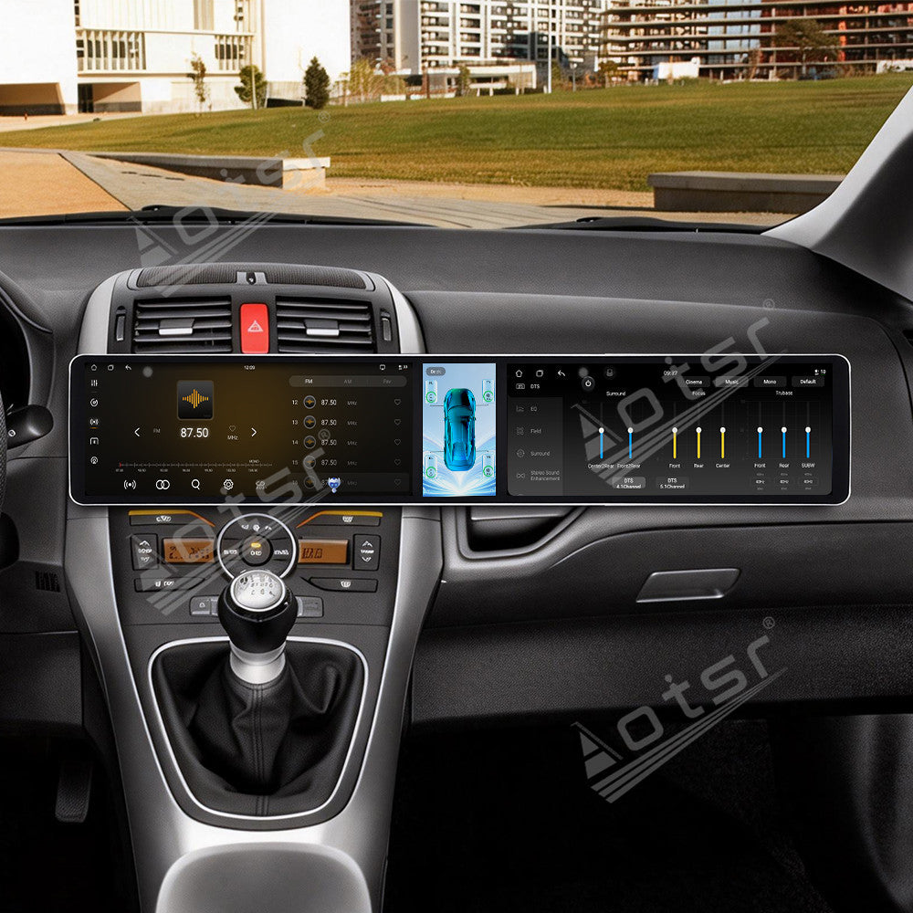 Aotsr Dual 12.3 inch Car Radio for Toyota Auris 2006-2011 with 7870 Octa Core Chip Ultra HD 2400*900 Touch Screen Wireless CarPlay Bluetooth 5.0 GPS Navigation
