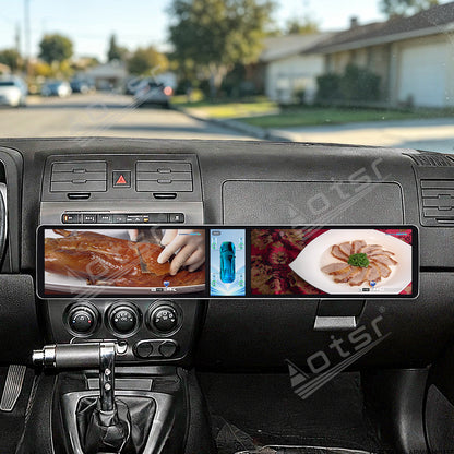 Aotsr Dual 12.3 inch Car Radio For Hummer H3 2005-2010 with 7870 Octa Core Chip Ultra HD 2400*900 Touch Screen Wireless CarPlay Bluetooth 5.0 GPS Navigation