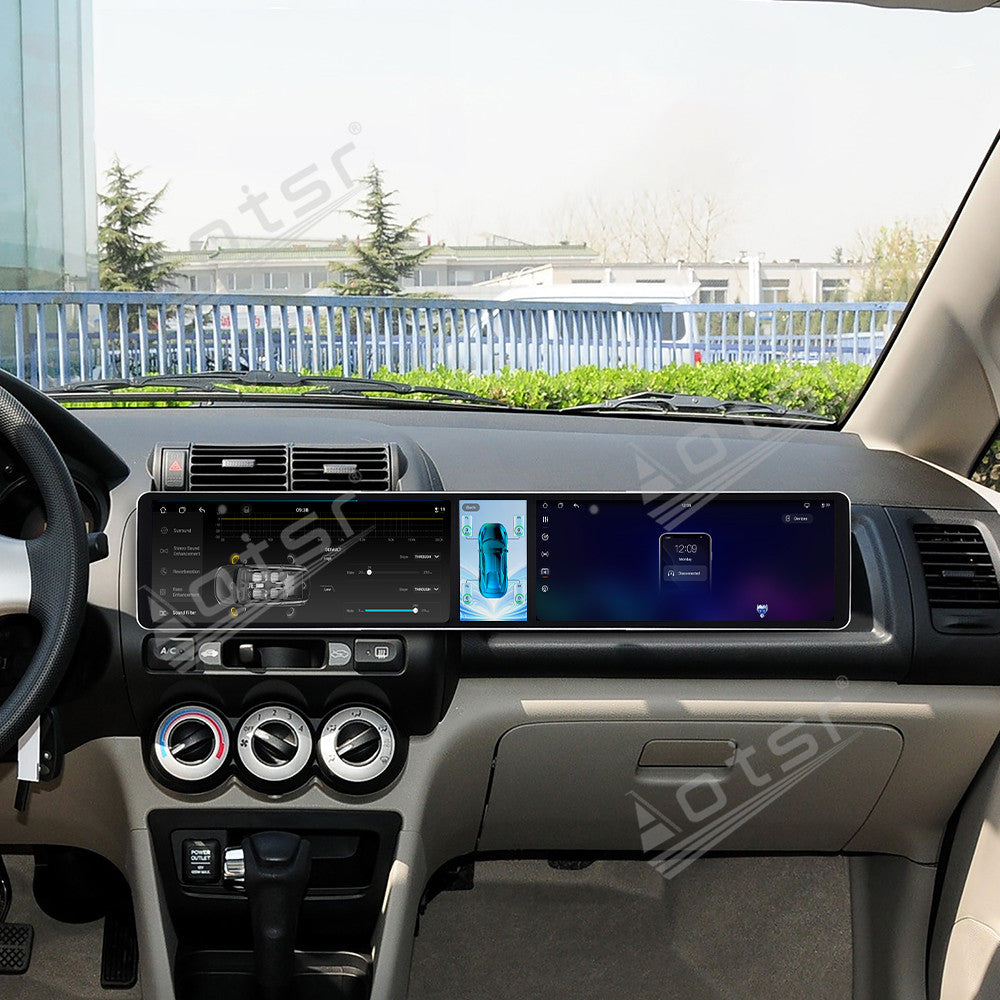 Aotsr Dual 12.3 inch Car Radio for Honda Fit/City/EVERUS S1 2002-2015 with 7870 Octa Core Chip, Ultra HD 2400*900 Touch Screen, Wireless CarPlay, Bluetooth 5.0, GPS Navigation, 4G Network, OEM Upgrade Multimedia System