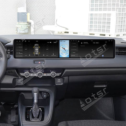 Aotsr Dual 12.3 inch Car Radio for Honda XR-V 2023-2026 with 7870 Octa Core Chip, Ultra HD 2400*900 Touch Screen, Wireless CarPlay, Bluetooth 5.0, GPS Navigation, 4G Network, OEM Upgrade Multimedia System