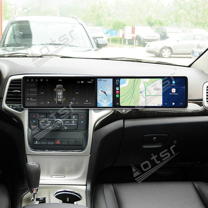 Aotsr Dual 12.3 inch Car Radio For Jeep Grand Cherokee 2008-2012 with 7870 Octa Core Chip Ultra HD 2400*900 Touch Screen Wireless CarPlay Bluetooth 5.0 GPS Navigation