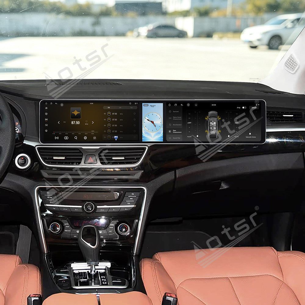 Aotsr Dual 12.3 inch Car Radio For Geely Borui 2015-2016 with 7870 Octa Core Chip Ultra HD 2400*900 Touch Screen Wireless CarPlay Bluetooth 5.0 GPS Navigation