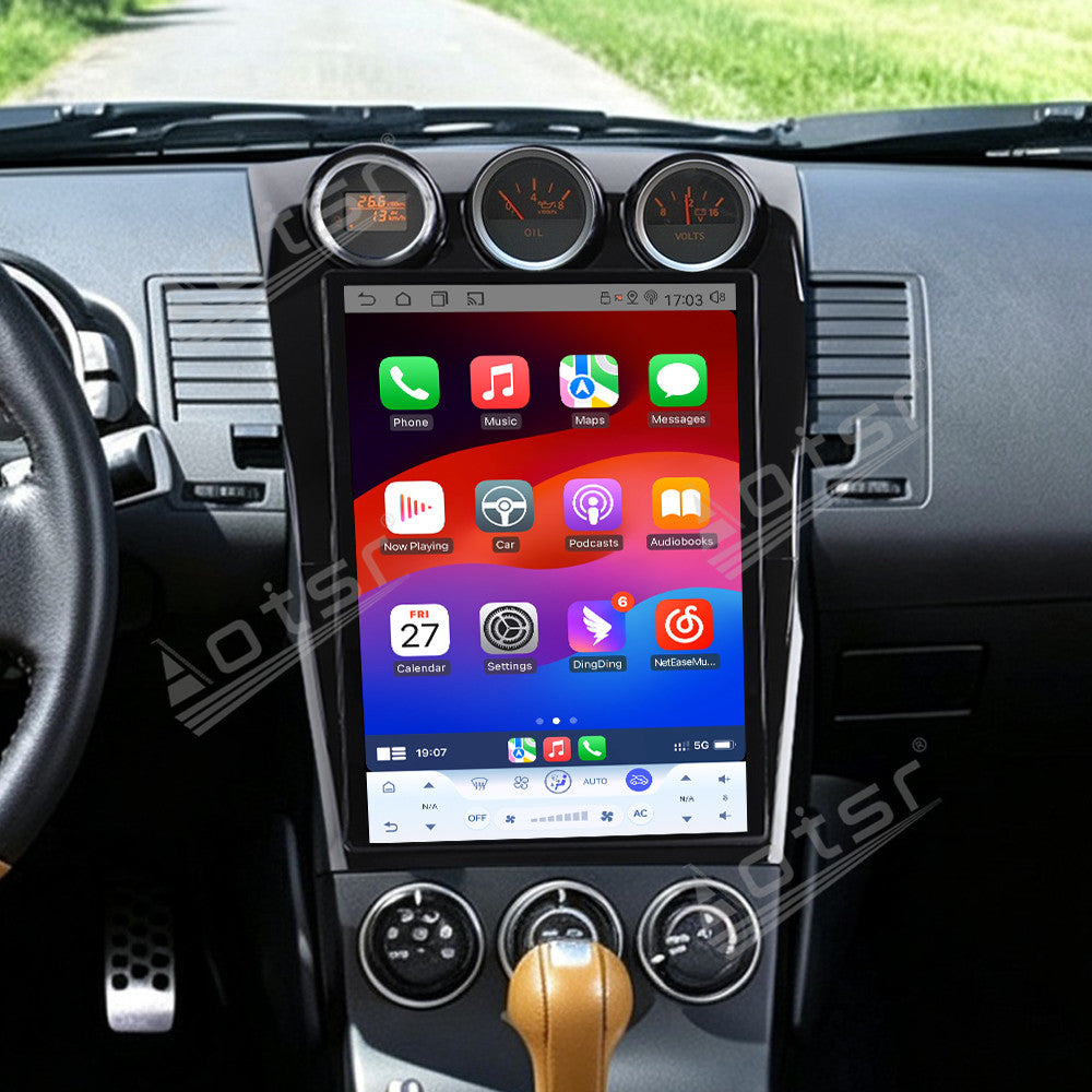 Aotsr 14.5 inch Car Radio for Nissan 350Z 2002-2008 Latest UI Interface Android 15 CarPlay GPS Navigation Multimedia Player Head Unit