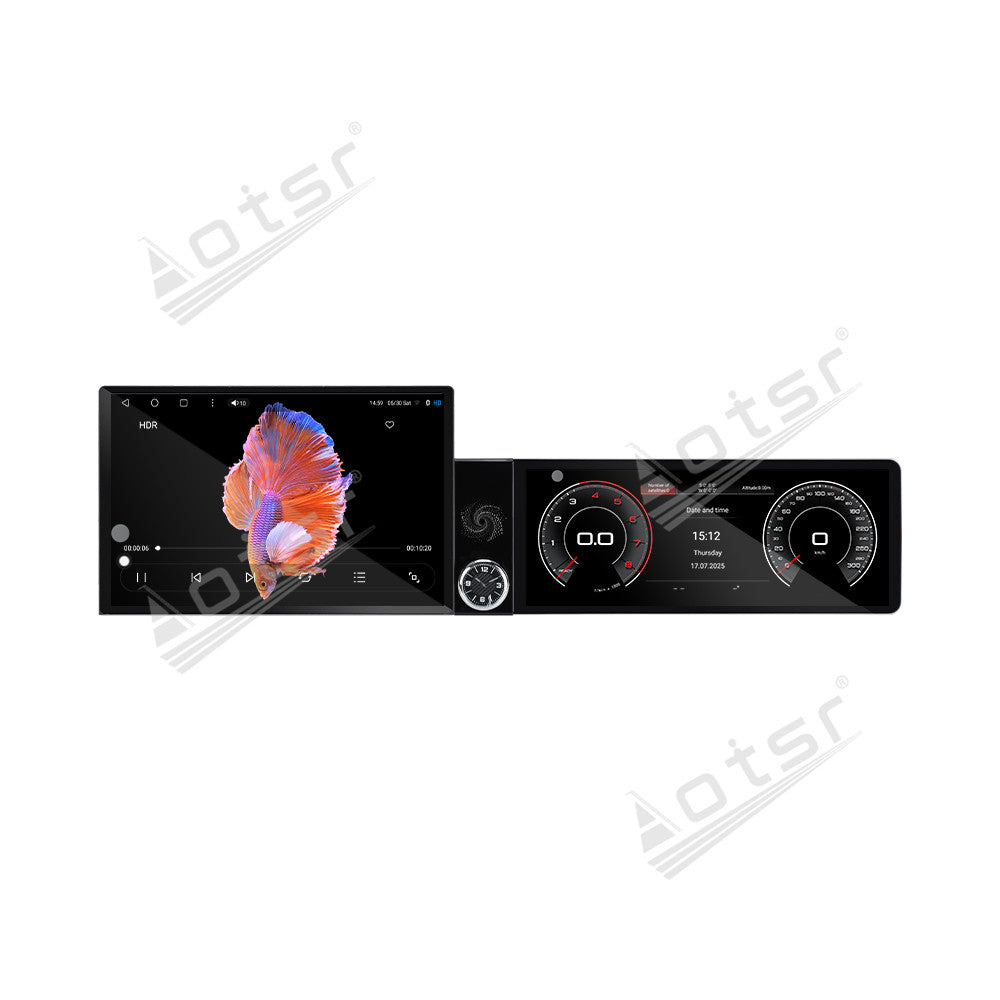 Aotsr Dual Screen 13.1 inch+12.3 inch Android 15 Carplay Car Radio for Mitsubishi Lancer EX 2010-2017 Car GPS Navigation Multimedia