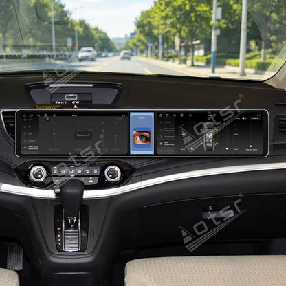 Aotsr Dual 12.3 inch Car Radio for Honda CR-V 2012-2016 with 7870 Octa Core Chip, Ultra HD 2400*900 Touch Screen, Wireless CarPlay, Bluetooth 5.0, GPS Navigation, 4G Network, OEM Upgrade Multimedia System