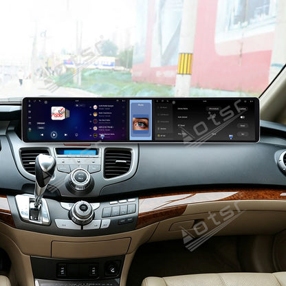 Aotsr Dual 12.3 inch Car Radio for Honda Odyssey 2005-2010 with 7870 Octa Core Chip, Ultra HD 2400*900 Touch Screen, Wireless CarPlay, Bluetooth 5.0, GPS Navigation, 4G Network, OEM Upgrade Multimedia System