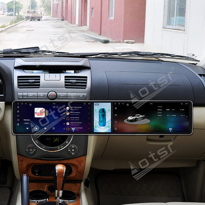 Aotsr Dual 12.3 inch Car Radio for SsangYong Rexton 2006-2012 with 7870 Octa Core Chip, Ultra HD 2400*900 Touch Screen, Wireless CarPlay, Bluetooth 5.0, GPS Navigation, 4G Network, OEM Upgrade Multimedia System