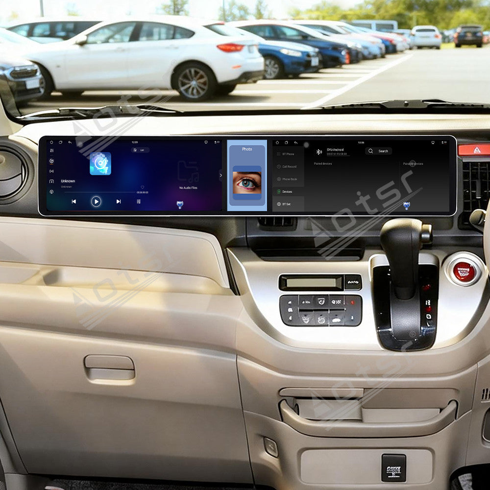 Aotsr Dual 12.3 inch Car Radio for Honda N-WGN 2013-2019 with 7870 Octa Core Chip, Ultra HD 2400*900 Touch Screen, Wireless CarPlay, Bluetooth 5.0, GPS Navigation, 4G Network, OEM Upgrade Multimedia System