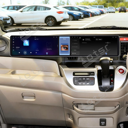 Aotsr Dual 12.3 inch Car Radio for Honda N-WGN 2013-2019 with 7870 Octa Core Chip, Ultra HD 2400*900 Touch Screen, Wireless CarPlay, Bluetooth 5.0, GPS Navigation, 4G Network, OEM Upgrade Multimedia System