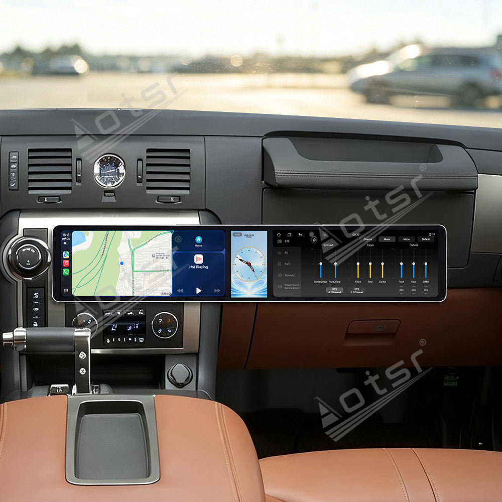 Aotsr Dual 12.3 inch Car Radio For Hummer H2 2005-2012 with 7870 Octa Core Chip Ultra HD 2400*900 Touch Screen Wireless CarPlay Bluetooth 5.0 GPS Navigation