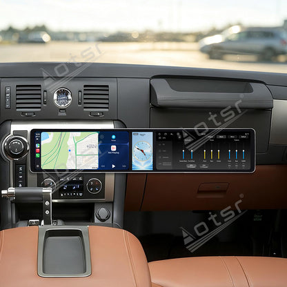 Aotsr Dual 12.3 inch Car Radio For Hummer H2 2005-2012 with 7870 Octa Core Chip Ultra HD 2400*900 Touch Screen Wireless CarPlay Bluetooth 5.0 GPS Navigation