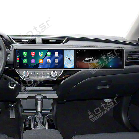 Aotsr Dual 12.3 inch Car Radio for Honda Crider/Envix 2019-2022 with 7870 Octa Core Chip, Ultra HD 2400*900 Touch Screen, Wireless CarPlay, Bluetooth 5.0, GPS Navigation, 4G Network, OEM Upgrade Multimedia System