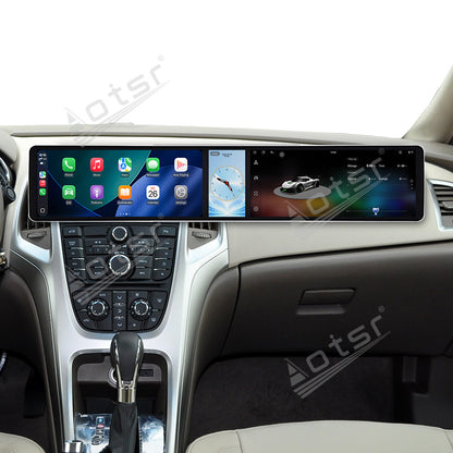 Aotsr Dual 12.3 inch Car Radio for Buick EXCELLE/ASTR 2010-2014 with 7870 Octa Core Chip Ultra HD 2400*900 Touch Screen Wireless CarPlay Bluetooth 5.0 GPS Navigation 4G Network OEM Upgrade Multimedia System