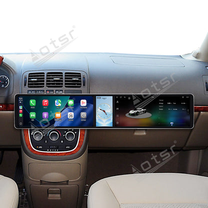 Aotsr Dual 12.3 inch Car Radio for Buick GL8 2005-2012 with 7870 Octa Core Chip Ultra HD 2400*900 Touch Screen Wireless CarPlay Bluetooth 5.0 GPS Navigation 4G Network OEM Upgrade Multimedia System