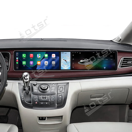 Aotsr Dual 12.3 inch Car Radio for Buick GL8 2017-2019 with 7870 Octa Core Chip Ultra HD 2400*900 Touch Screen Wireless CarPlay Bluetooth 5.0 GPS Navigation 4G Network OEM Upgrade Multimedia System