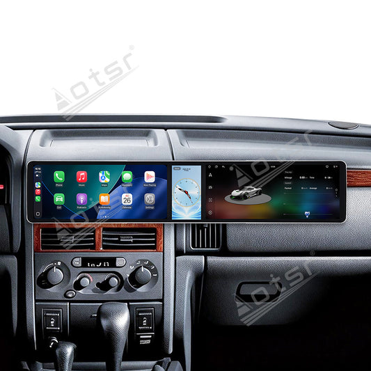 Aotsr Dual 12.3 inch Car Radio For Jeep 2/Grand Cherokee 1998-2005 with 7870 Octa Core Chip Ultra HD 2400*900 Touch Screen Wireless CarPlay Bluetooth 5.0 GPS Navigation