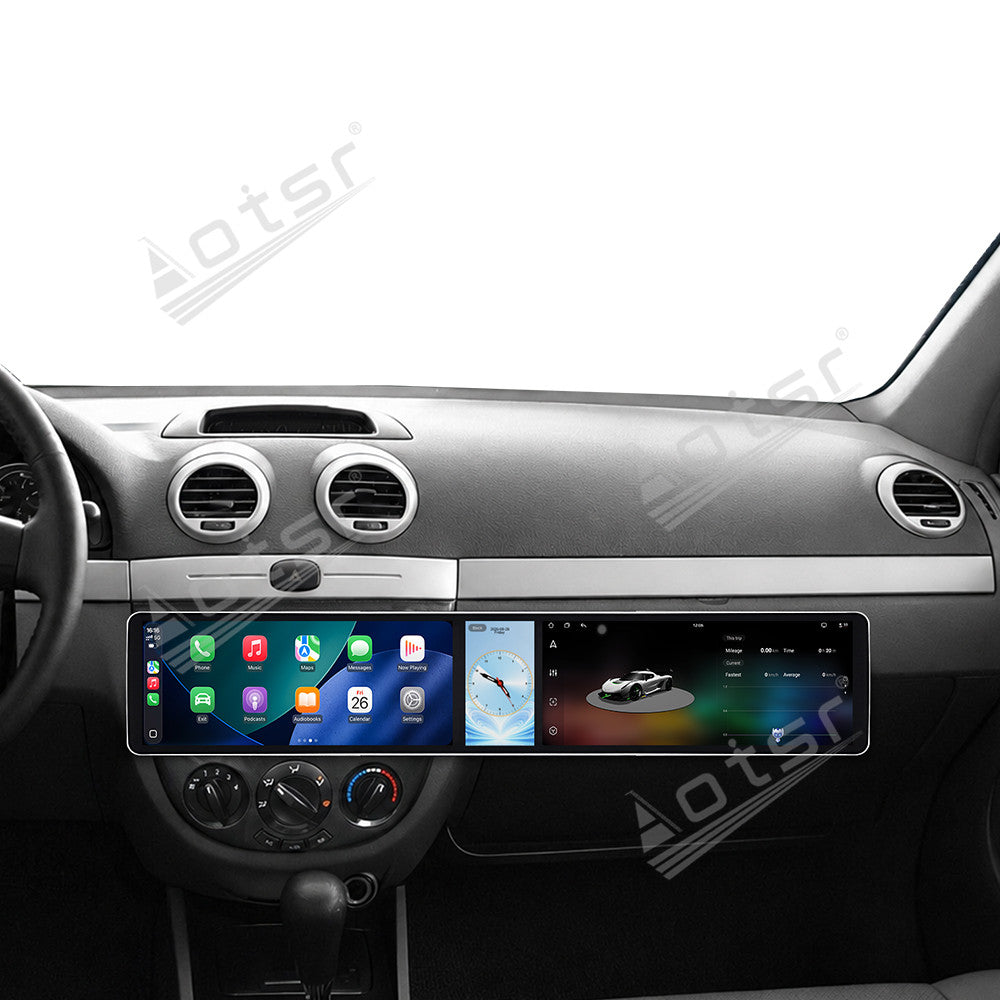 Aotsr Dual 12.3 inch Car Radio for Buick Excelle HRV 2004-2008 with 7870 Octa Core Chip Ultra HD 2400*900 Touch Screen Wireless CarPlay Bluetooth 5.0 GPS Navigation 4G Network OEM Upgrade Multimedia System