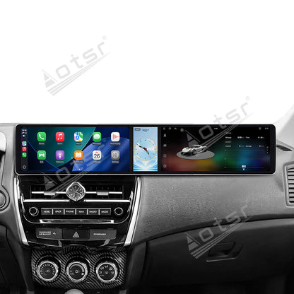 Aotsr Dual 12.3 inch Car Radio for Peugeot 4008 2013-2020 with 7870 Octa Core Chip Ultra HD 2400*900 Touch Screen Wireless CarPlay Bluetooth 5.0 GPS Navigation 4G Network OEM Upgrade Multimedia System