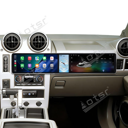 Aotsr Dual 12.3 inch Car Radio For Hummer H2 2002-2007 with 7870 Octa Core Chip Ultra HD 2400*900 Touch Screen Wireless CarPlay Bluetooth 5.0 GPS Navigation