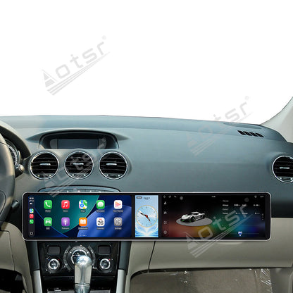 Aotsr Dual 12.3 inch Car Radio for Peugeot 408 2010-2013 with 7870 Octa Core Chip Ultra HD 2400*900 Touch Screen Wireless CarPlay Bluetooth 5.0 GPS Navigation 4G Network OEM Upgrade Multimedia System