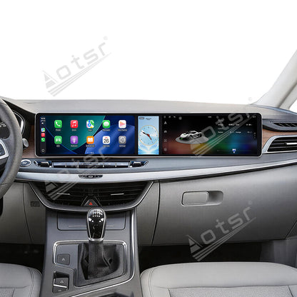Aotsr Dual 12.3 inch Car Radio For Geely Jiaji/Maple 80V 2017-2022 with 7870 Octa Core Chip Ultra HD 2400*900 Touch Screen Wireless CarPlay Bluetooth 5.0 GPS Navigation